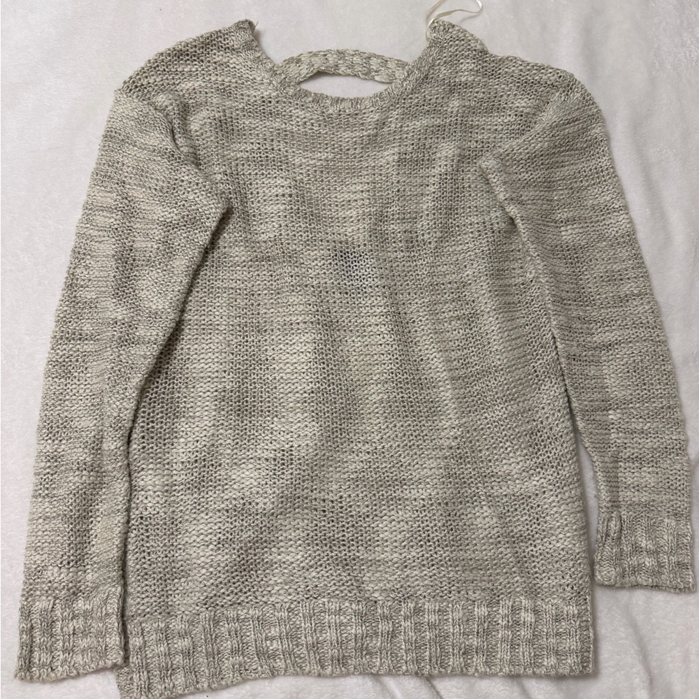 Paper Crane Light Gray Knit Sweater